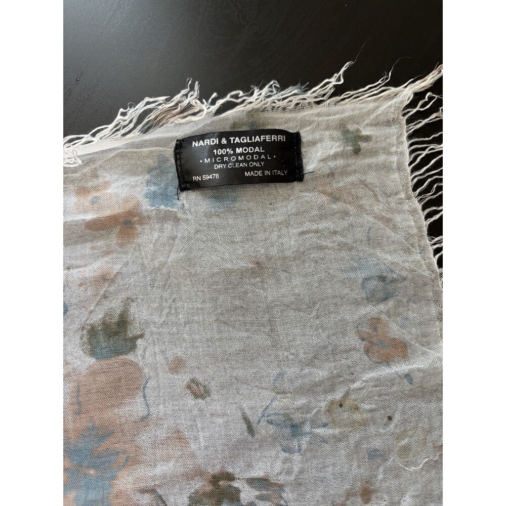 Nardi & Tagliaferri 100% Micro-modal Scarf Wrap Floral Garden Cottage Italy - Picture 2 of 9